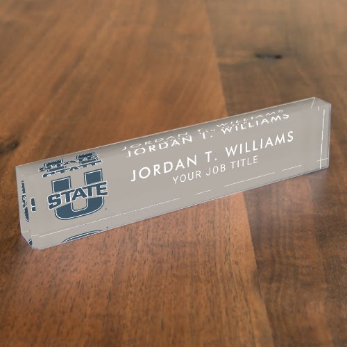 Utah State University Logo Desk Name Plate