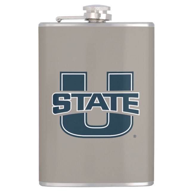 Utah State University Logo Flask (Front)
