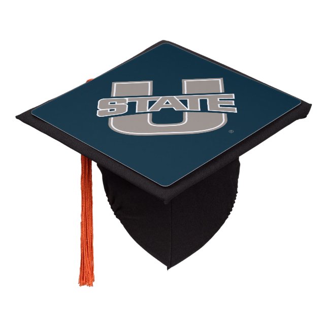 Utah State University Logo Graduation Cap Topper (Angled)