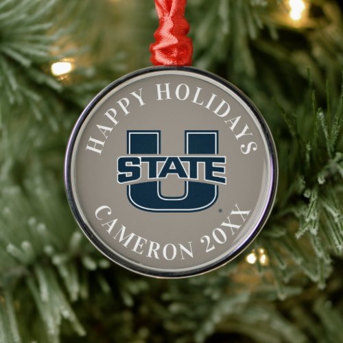Utah State University Logo Metal Ornament