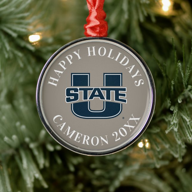 Utah State University Logo Metal Ornament (Tree)