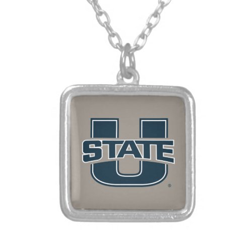 Utah State University Logo Silver Plated Necklace