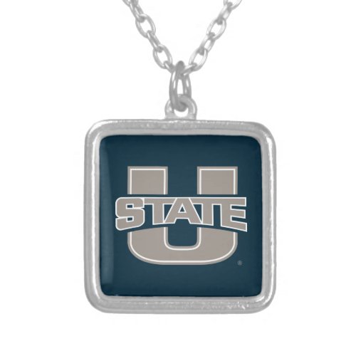 Utah State University Logo Silver Plated Necklace