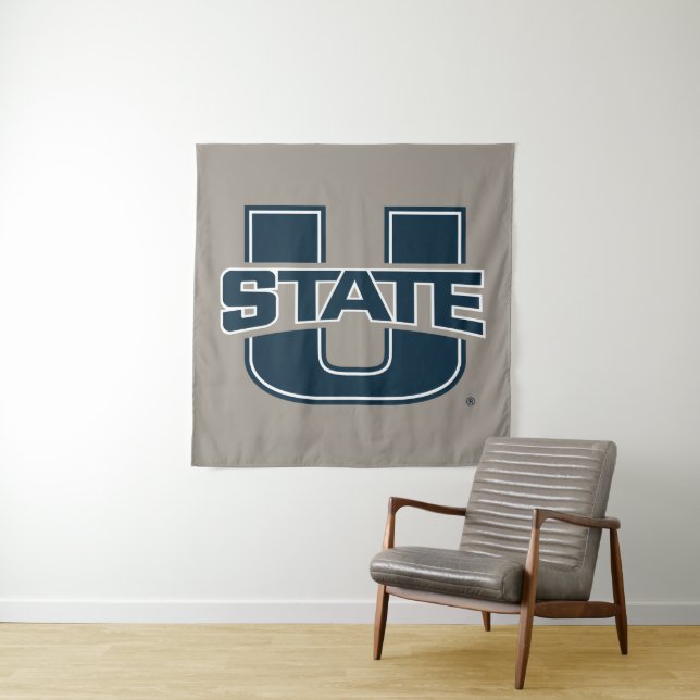 Utah State University Logo Tapestry (In Situ)