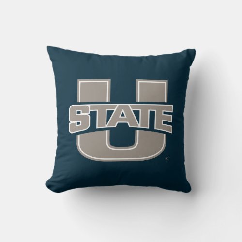 Utah State University Logo Throw Pillow