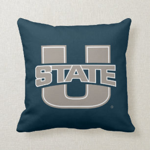 Utah State University Logo Throw Pillow