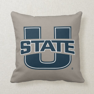 Utah State University Logo Throw Pillow
