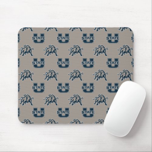 Utah State University Pewter Pattern Mouse Pad