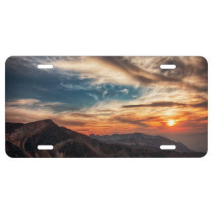 Utah Sunset License Plate