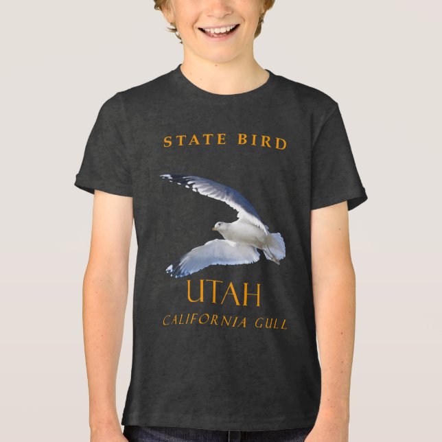 Utah Territory Bird The California Gull Tri-Blend Shirt (Front)