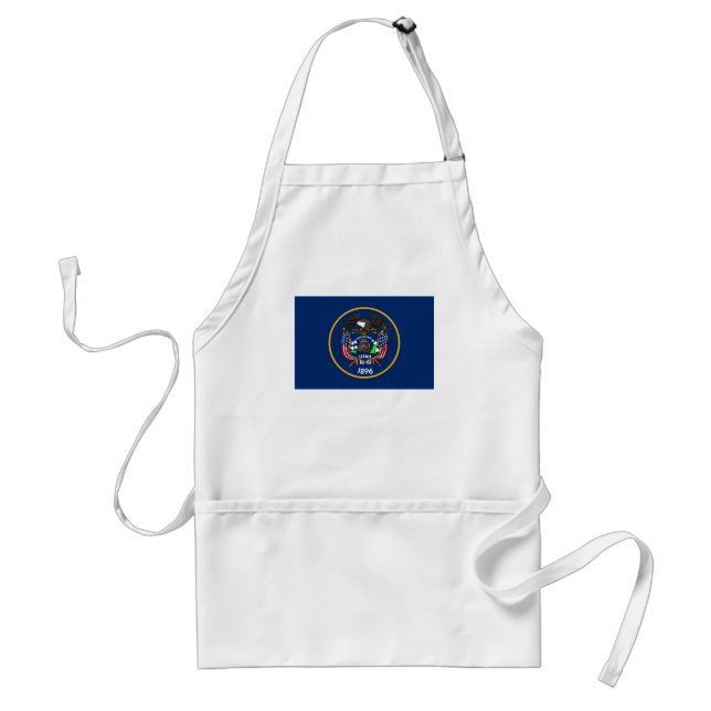 Utah: The Beehive State US Flag, Industry Adult Apron (Front)