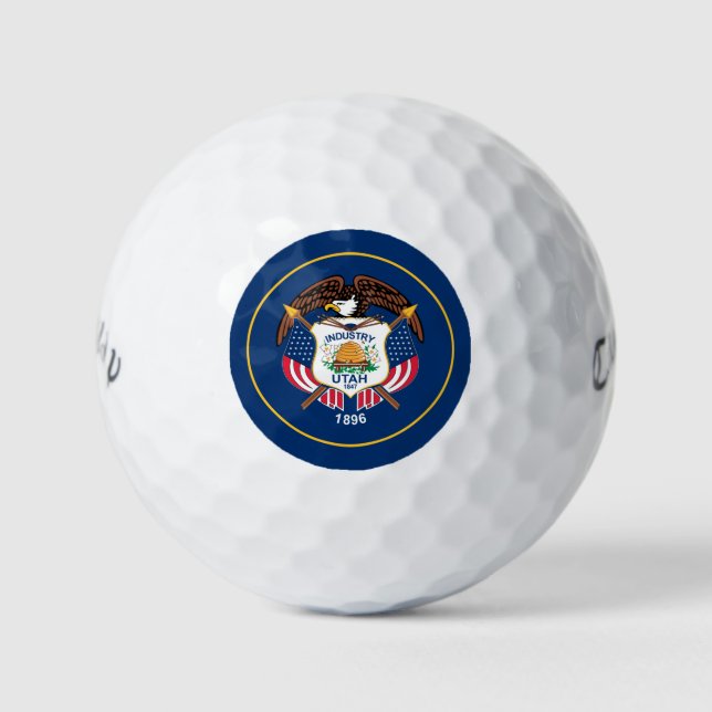 Utah: The Beehive State US Flag, Industry Golf Balls (Front)