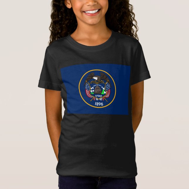 Utah: The Beehive State US Flag, Industry T-Shirt (Front)