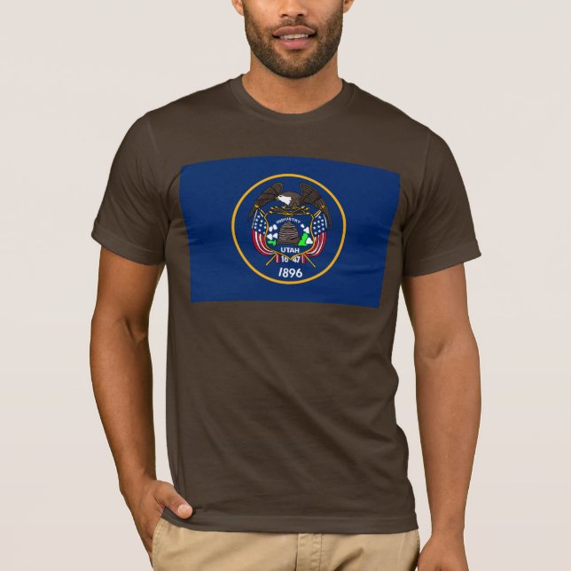 Utah: The Beehive State US Flag, Industry T-Shirt (Front)
