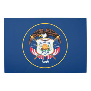 Utah The Beehive State Utahns US Flag Metal Print