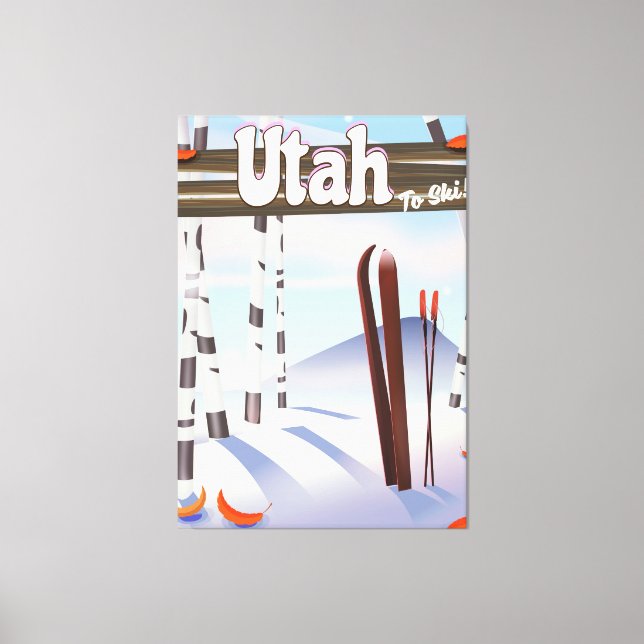 Utah to ski! canvas print (Front)