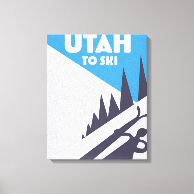 Utah To Ski Canvas Print (Front)