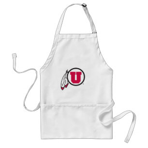 Utah U Circle and Feathers Adult Apron