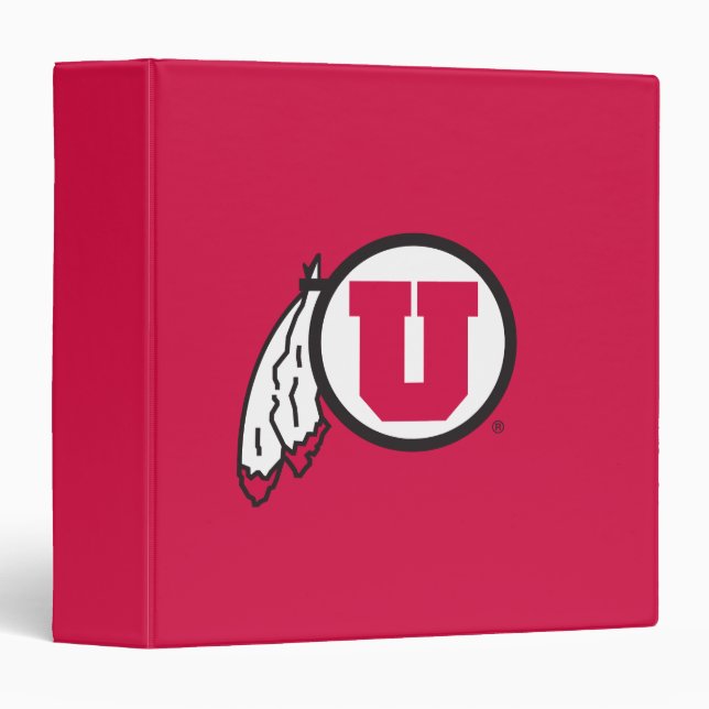 Utah U Circle and Feathers Binder (Front/Spine)