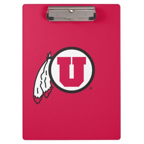 Utah U Circle and Feathers Clipboard