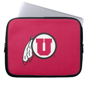 Utah U Circle and Feathers Laptop Sleeve