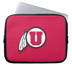 Utah U Circle and Feathers Laptop Sleeve