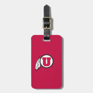 Utah U Circle and Feathers Luggage Tag