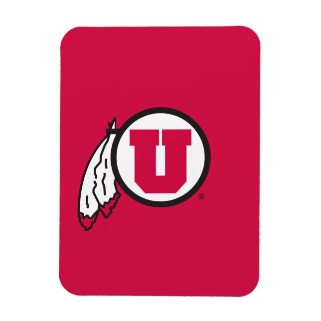 Utah U Circle and Feathers Magnet (Vertical)