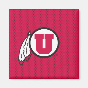 Utah U Circle and Feathers Magnet