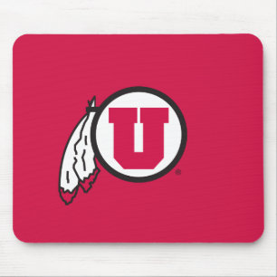 Utah U Circle and Feathers Mouse Pad