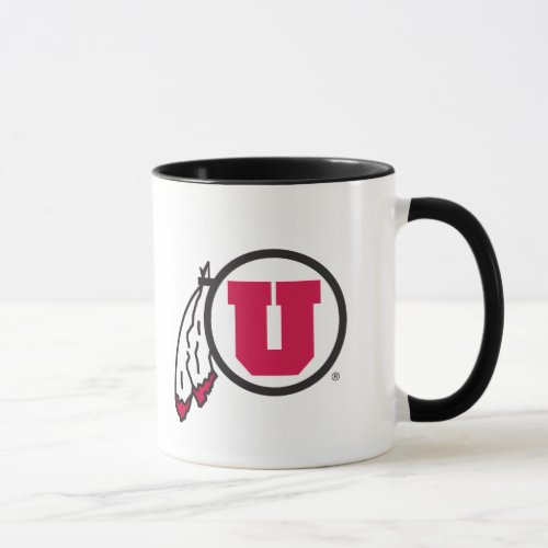 Utah U Circle and Feathers Mug