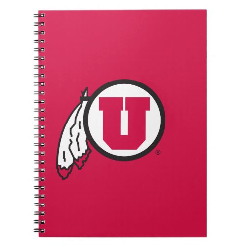 Utah U Circle and Feathers Notebook