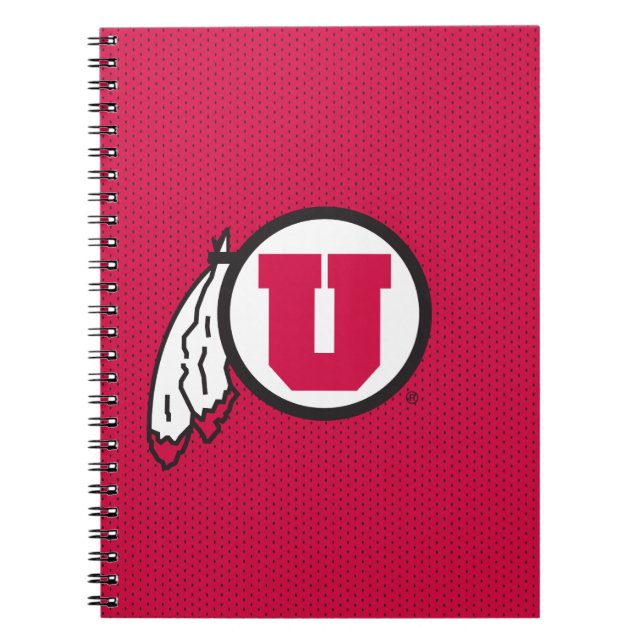Utah U Circle and Feathers Notebook (Front)
