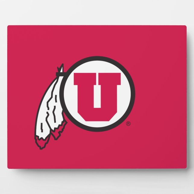 Utah U Circle and Feathers Plaque (Front)