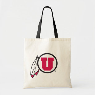Utah U Circle and Feathers Tote Bag