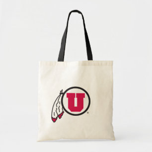Utah U Circle and Feathers Tote Bag