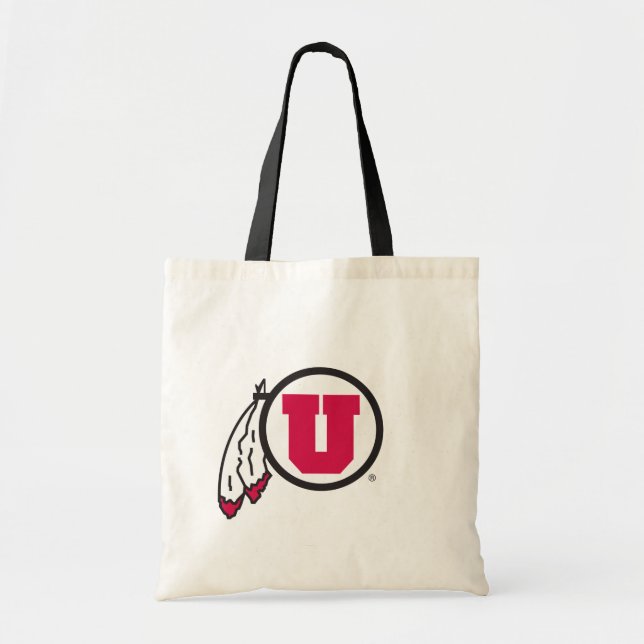 Utah U Circle and Feathers Tote Bag (Front)
