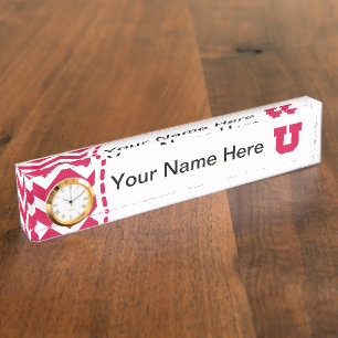 Utah U Desk Name Plate