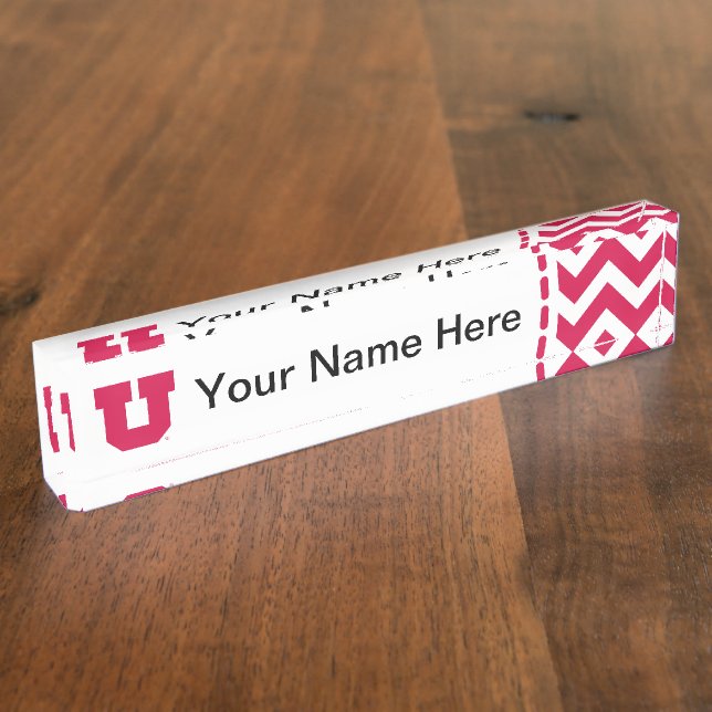 Utah U Name Plate (Side)