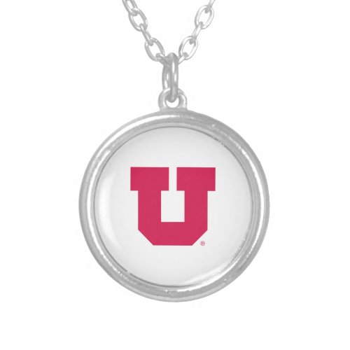 Utah U Silver Plated Necklace