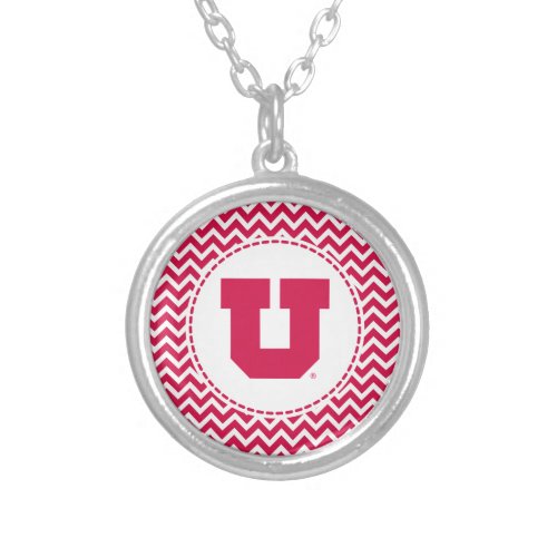 Utah U Silver Plated Necklace