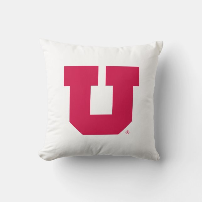Utah U Throw Pillow (Front)
