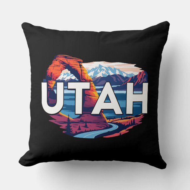 Utah United States of America Throw Pillow (Front)