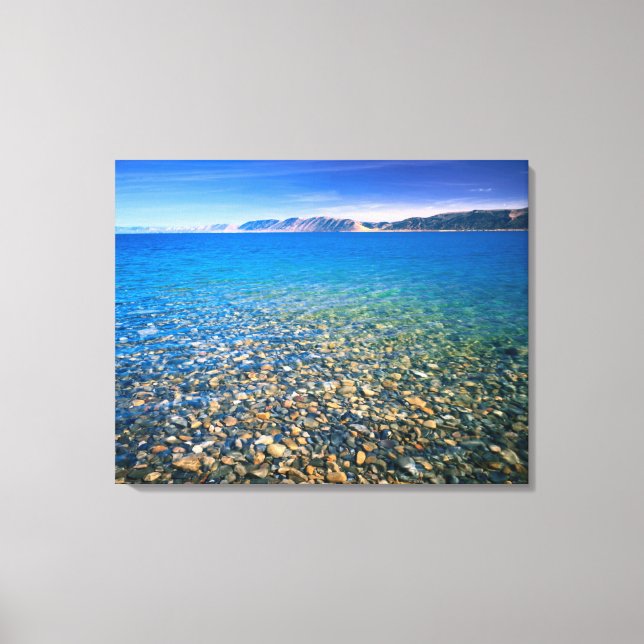 UTAH. USA. Clear water of Bear Lake reveals Canvas Print (Front)
