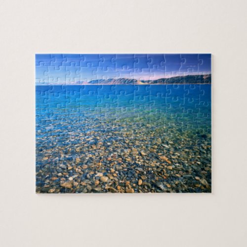 UTAH USA Clear water of Bear Lake reveals Jigsaw Puzzle