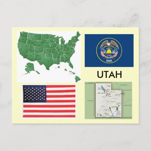 Utah USA Postcard