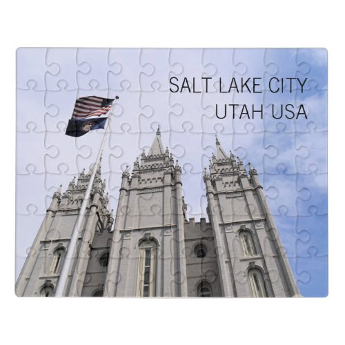 Utah USA Salt Lake City LDS Temple Jigsaw Puzzle