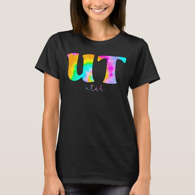 Utah Ut Tie Dye T-Shirt (Front)
