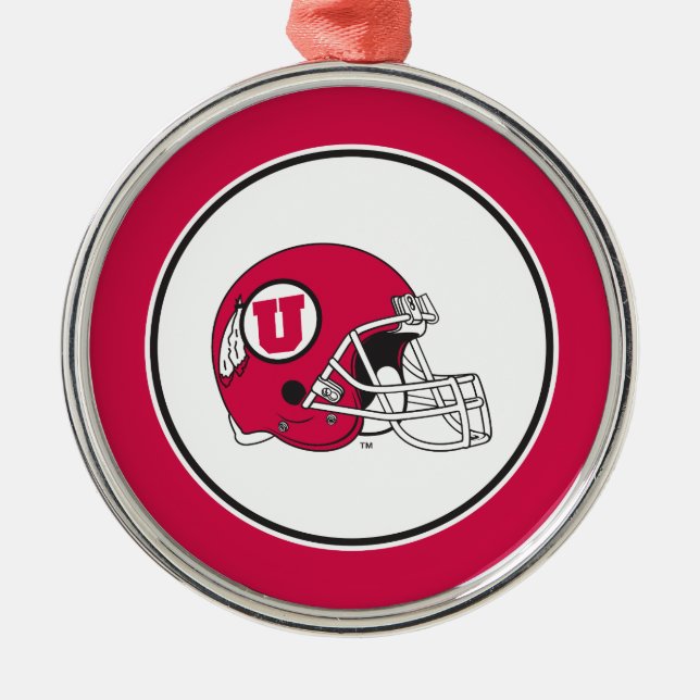 Utah Utes Helmet Metal Ornament (Front)