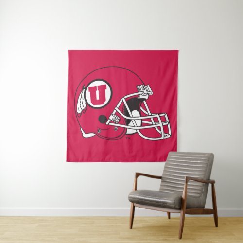 Utah Utes Helmet Tapestry